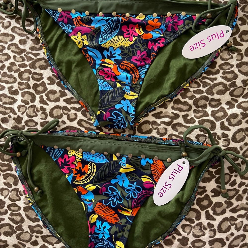 Colorful Floral Bikini Bottoms